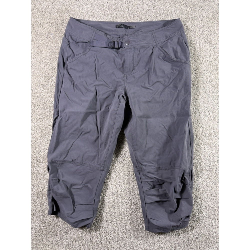 prAna Women's Gray Ripstop Hiking Capri Pants Outdoor Size 10